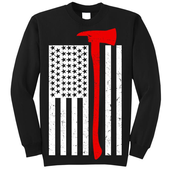 Firefighter Axe American Flag Sweatshirt