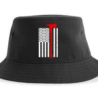 Firefighter Axe American Flag Sustainable Bucket Hat