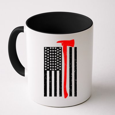Firefighter Axe American Flag Mug