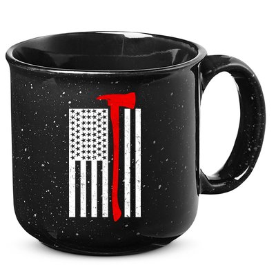 Firefighter Axe American Flag 15oz Campfire Ceramic Mug