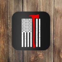 Firefighter Axe American Flag Coaster