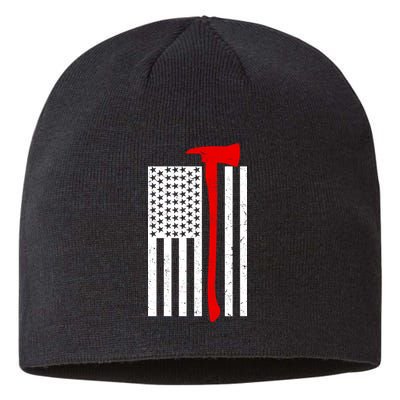 Firefighter Axe American Flag Sustainable Beanie