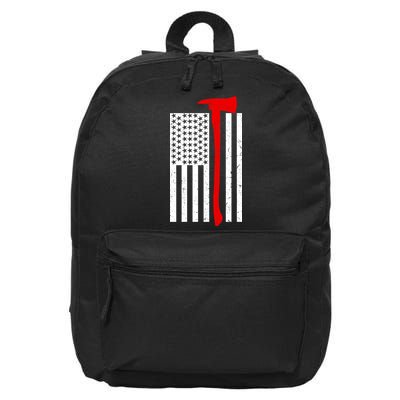 Firefighter Axe American Flag 16 in Basic Backpack