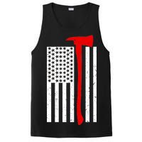 Firefighter Axe American Flag PosiCharge Competitor Tank