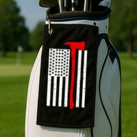 Firefighter Axe American Flag Golf Towel