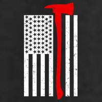 Firefighter Axe American Flag Golf Towel