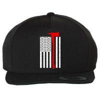 Firefighter Axe American Flag Wool Snapback Cap