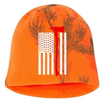 Firefighter Axe American Flag Kati - Camo Knit Beanie