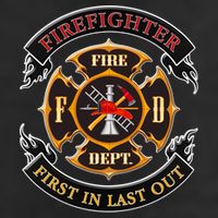 Firefighter Biker Logo First In Last Out Adult Drive Performance Visor