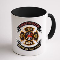 Firefighter Biker Logo First In Last Out Mug
