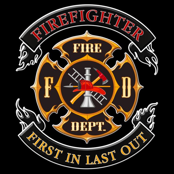 Firefighter Biker Logo First In Last Out Mug