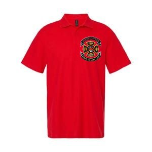 Firefighter Biker Logo First In Last Out Softstyle Adult Sport Polo