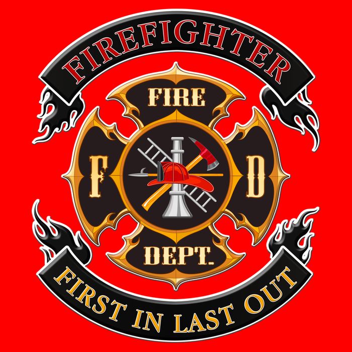 Firefighter Biker Logo First In Last Out Premium T-Shirt