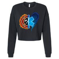 Firefighter Doctor Lifesavers Cropped Pullover Crew