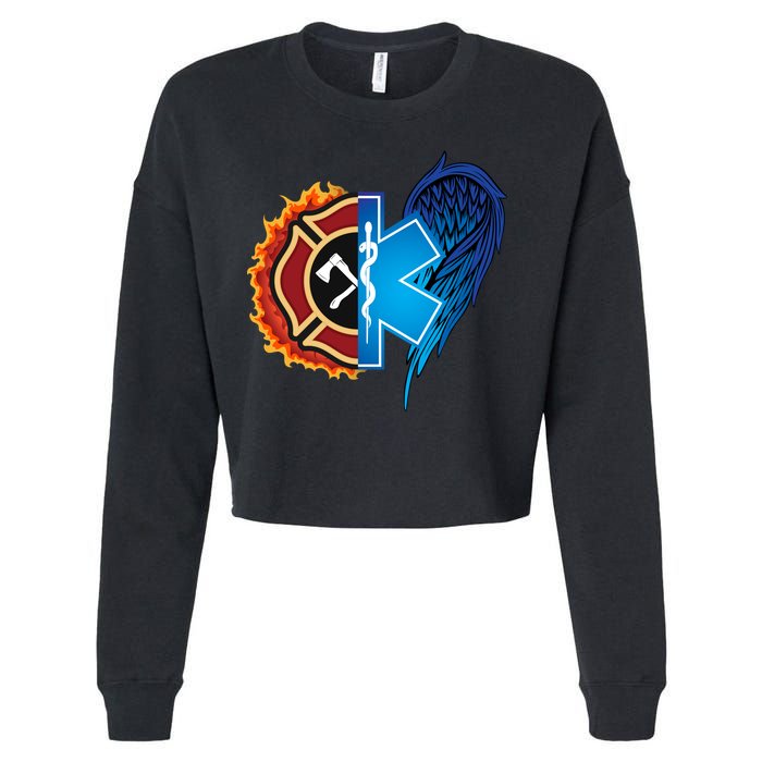 Firefighter Doctor Lifesavers Cropped Pullover Crew