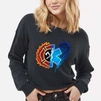 Firefighter Doctor Lifesavers Cropped Pullover Crew