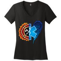 Firefighter Doctor Lifesavers Women's V-Neck T-Shirt