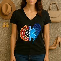 Firefighter Doctor Lifesavers Women's V-Neck T-Shirt