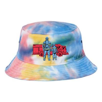 Firefighter Father And Son Tie Dye Newport Bucket Hat