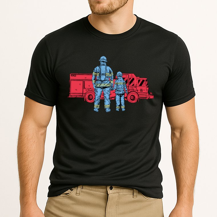 Firefighter Father And Son Performance Shirt