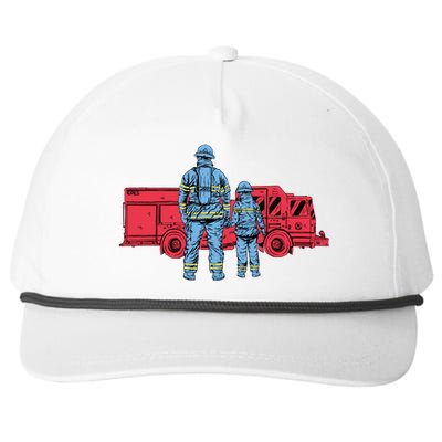 Firefighter Father And Son Snapback Five-Panel Rope Hat