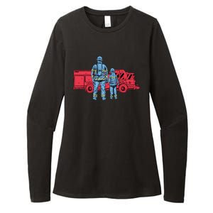 Firefighter Father And Son Womens CVC Long Sleeve Shirt