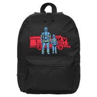 Firefighter Father And Son 16 in Basic Backpack