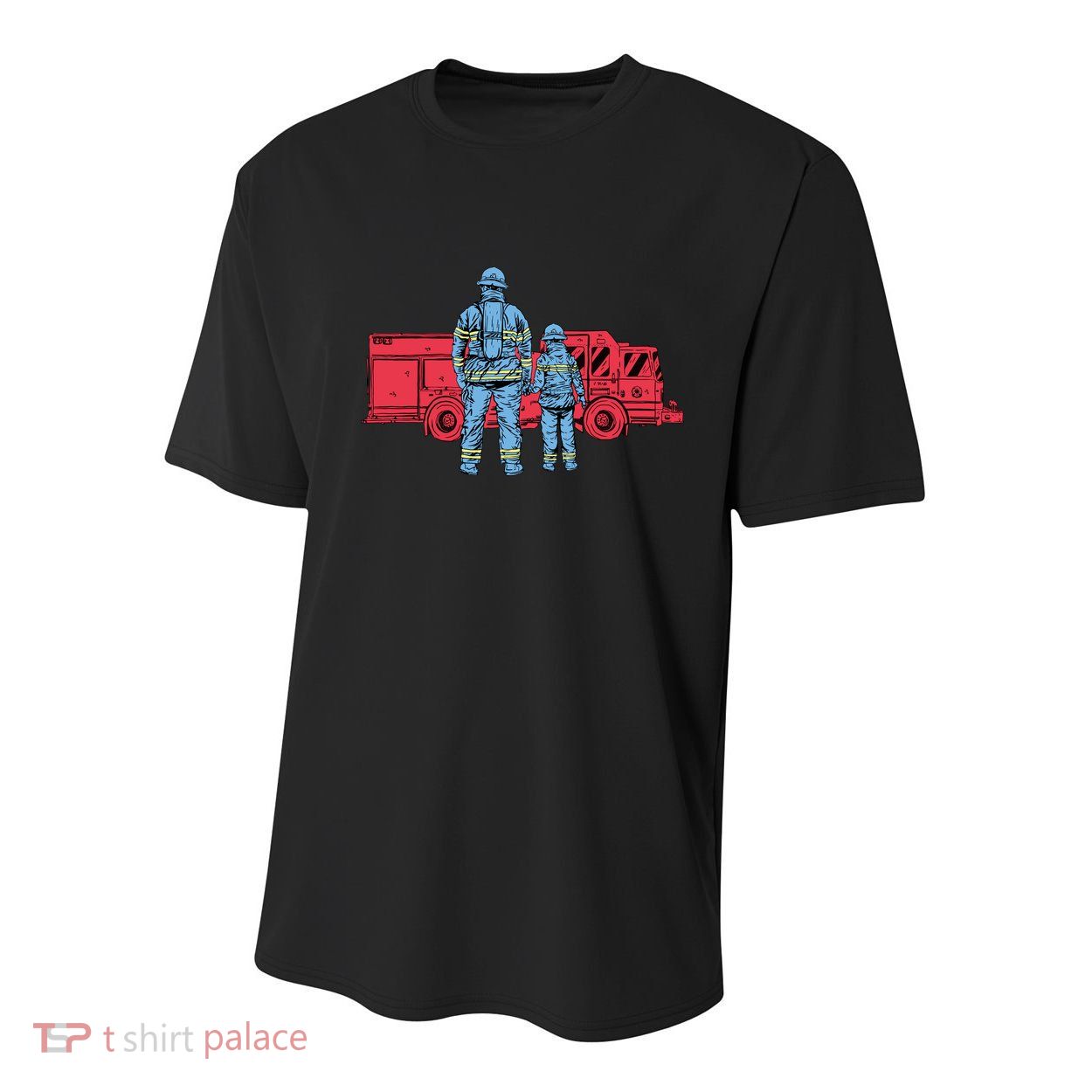Firefighter Father And Son Youth Performance Sprint T-Shirt