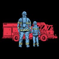 Firefighter Father And Son Youth Performance Sprint T-Shirt