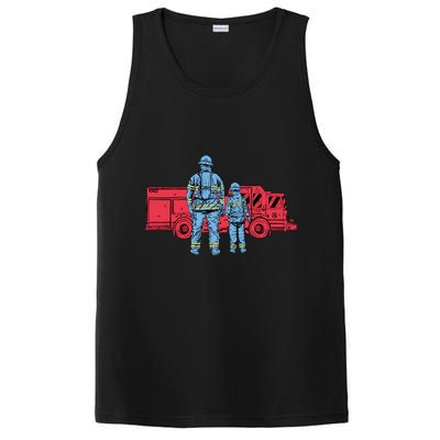Firefighter Father And Son PosiCharge Competitor Tank