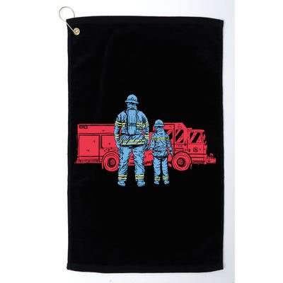 Firefighter Father And Son Golf Towel