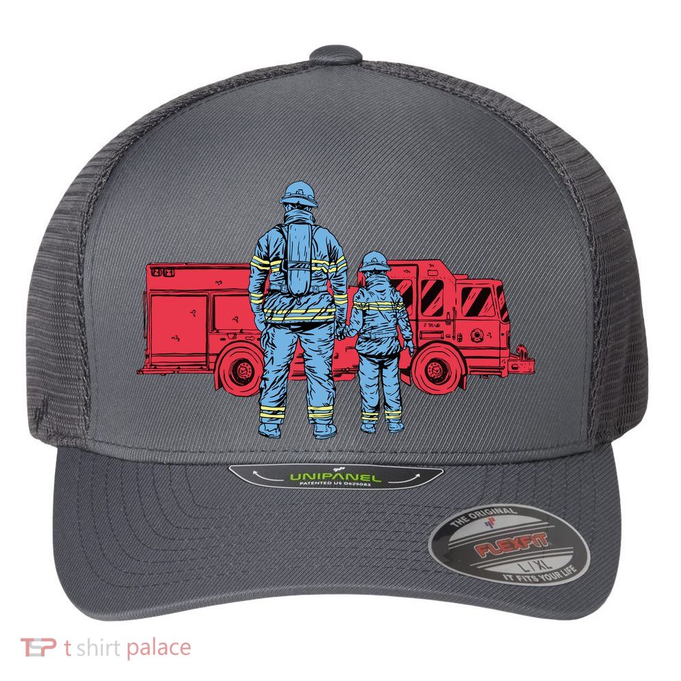 Firefighter Father And Son Flexfit Unipanel Trucker Cap