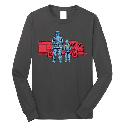 Firefighter Father And Son Long Sleeve Shirt