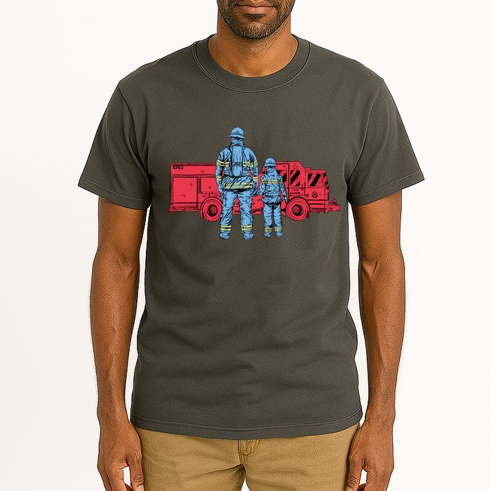 Firefighter Father And Son Tall T-Shirt