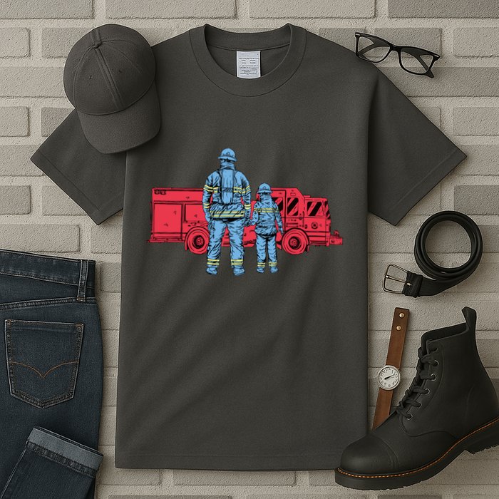 Firefighter Father And Son Tall T-Shirt