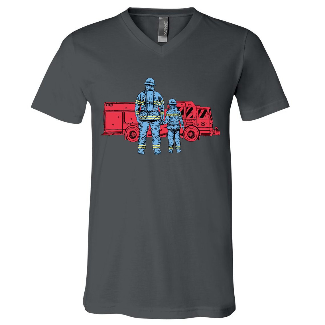 Firefighter Father And Son V-Neck T-Shirt