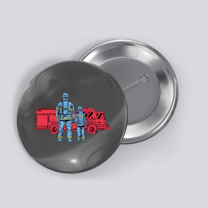 Firefighter Father And Son Button
