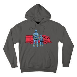 Firefighter Father And Son Tall Hoodie