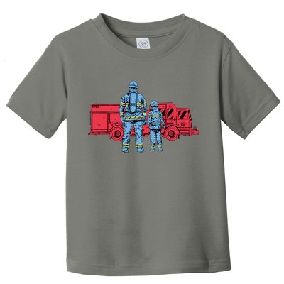 Firefighter Father And Son Toddler T-Shirt
