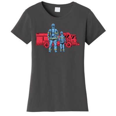 Firefighter Father And Son Women's T-Shirt