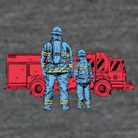 Firefighter Father And Son Kids T-Shirt