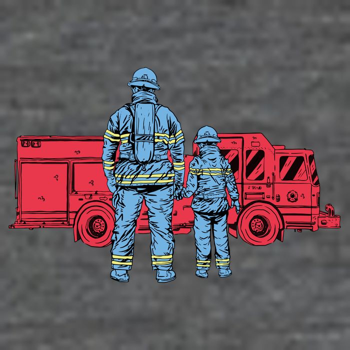 Firefighter Father And Son Kids T-Shirt