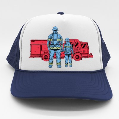 Firefighter Father And Son Trucker Hat