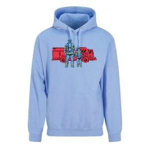 Firefighter Father And Son Unisex Surf Hoodie