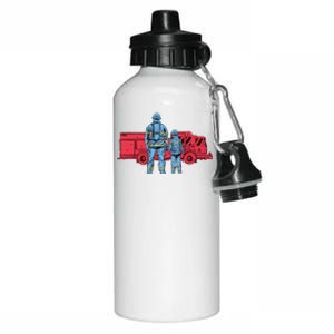 Firefighter Father And Son Aluminum Water Bottle