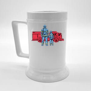 Firefighter Father And Son Beer Stein