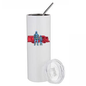 Firefighter Father And Son Stainless Steel Tumbler