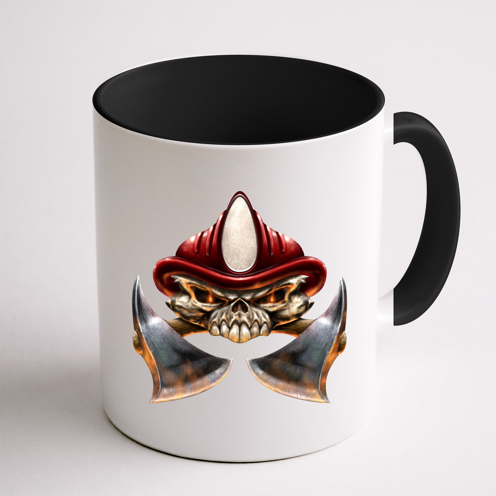 Firefighter Fire Skull Axe Mug
