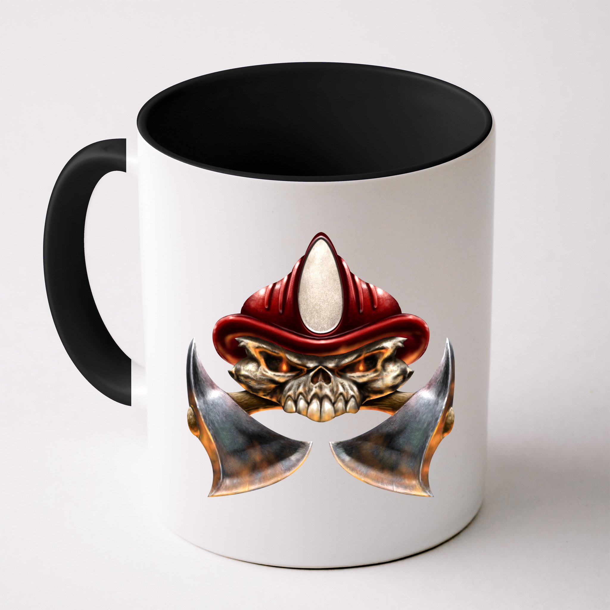 Firefighter Fire Skull Axe Mug