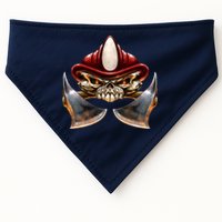 Firefighter Fire Skull Axe USA-Made Doggie Bandana